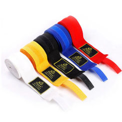 2 Rolls Cotton Boxing Bandage Wrist Wraps Combat Protect Boxing Sport Kickboxing Muay Thai Handbands Training Competition Gloves