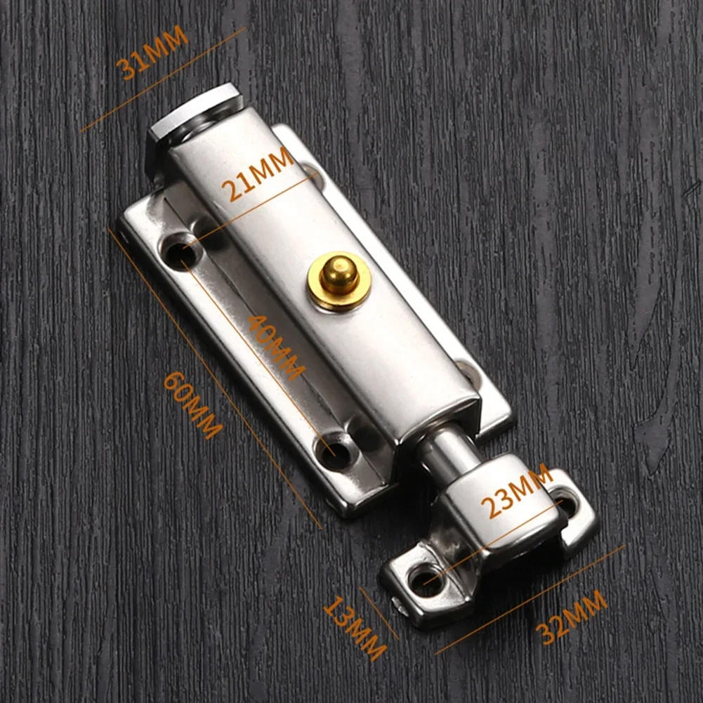 Description Picture 6 of itemSelf-Elastic Latch Button Door Latch Bolt Lock Stainless Steel Spring Bounce Door Window Automatic Sliding Bolt Hardware