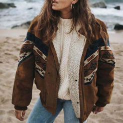 Women'S Winter Clothing Casual Patchwork Long Sleeved Cotton Jacket Women'S Casual Quilted Long Sleeve Jacket тренч