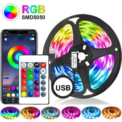 USB LED Strip Light APP Control RGB 5050 Led Lights Color Changing Flexible Lamp Tape Ribbon Diode For Room Decor TV Backlight