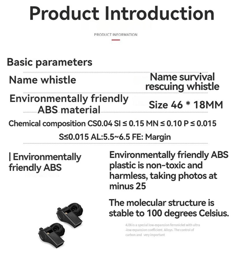 Description Picture 6 of itemHigh Quality Black Whistle Referee Game Halter Whistle Outdoor Travel Hiking Whistle Suitable for Basketball Volleyball Games