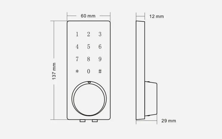Description Picture 3 of itemElectronic Digital Car Cover Euro Profile Cylinder Door Lock