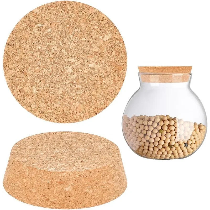 Description Picture 2 of itemLarge Tapered Cork Plugs 2 pcs Wooden Wine Bottle Stoppers for Mason Jars Glass Bottles and Pottery 4.3"x1.1"bottom diameter 3.8