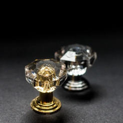 10pcs/set Drawer Furniture Knob Pull Handle Use for Knob Cupboard Cabinet Drawer Fittings  Gold Diamond Crystal Shape Acrylic