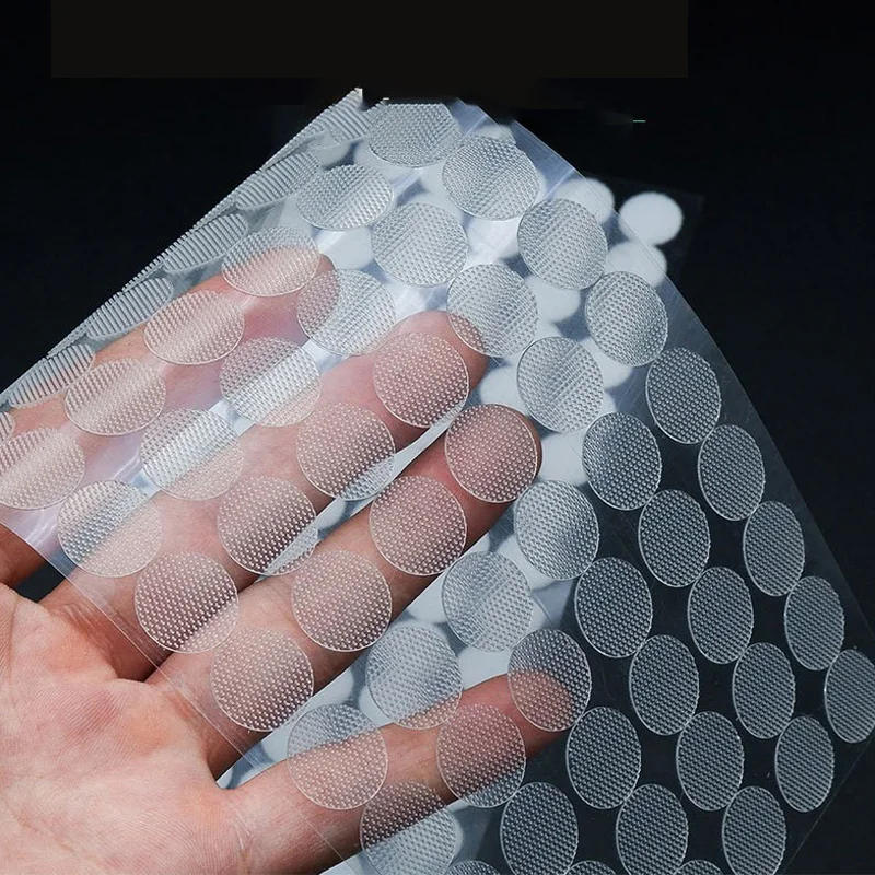 Description Picture 5 of item10/15/20/30/45mm Transparent Sticky Dots Self Adhesive Hook and Loop Fastener Tape Strong Glue Baby Round Coin Tape Sticker