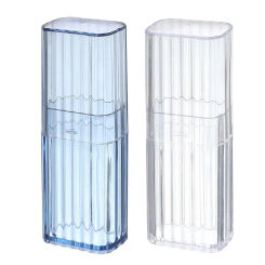 Flosser Dispenser Travel Case Portable Qtip Holder Travel Case Cotton Swab Jar Clear Acrylic Storage Box Canister Container