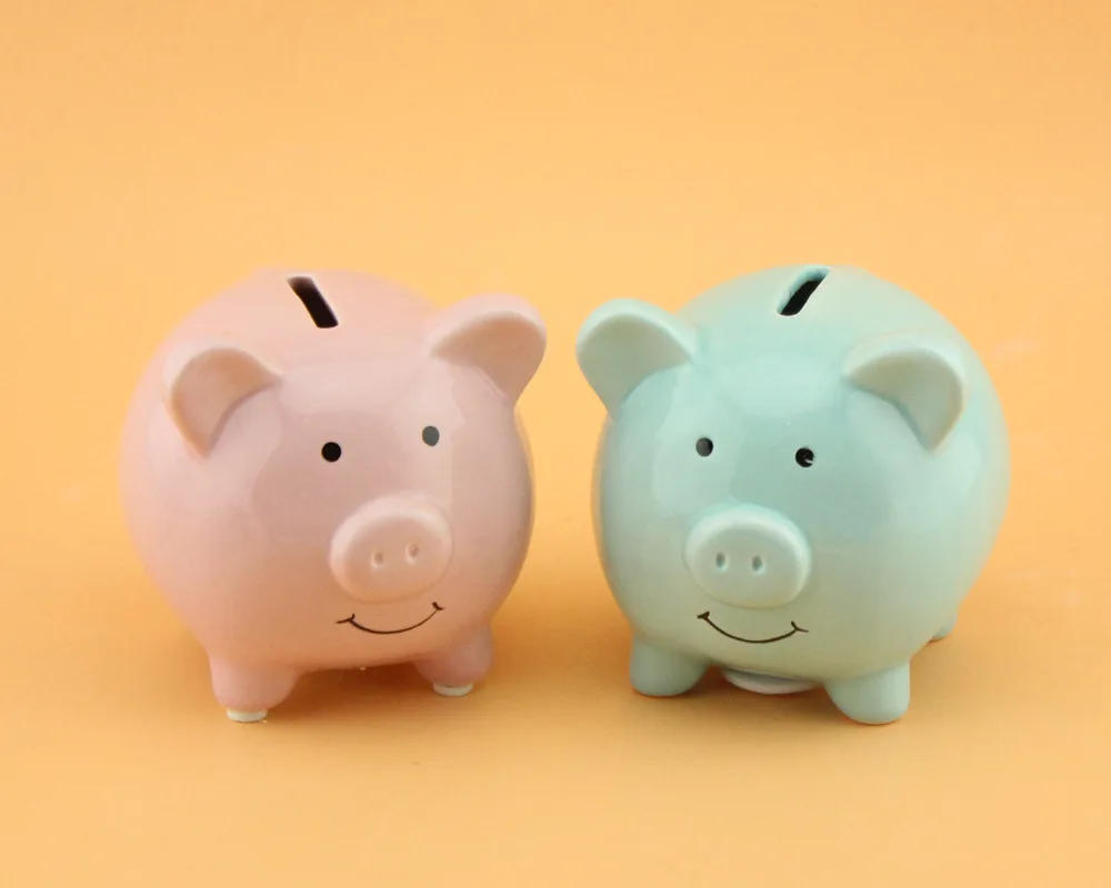 Description Picture 6 of item1PCS Ceramic small Cute Pig Piggy Bank ornaments Figurines Pink Pig saving money box Coin storage Money Boxes kids gifts Crafts