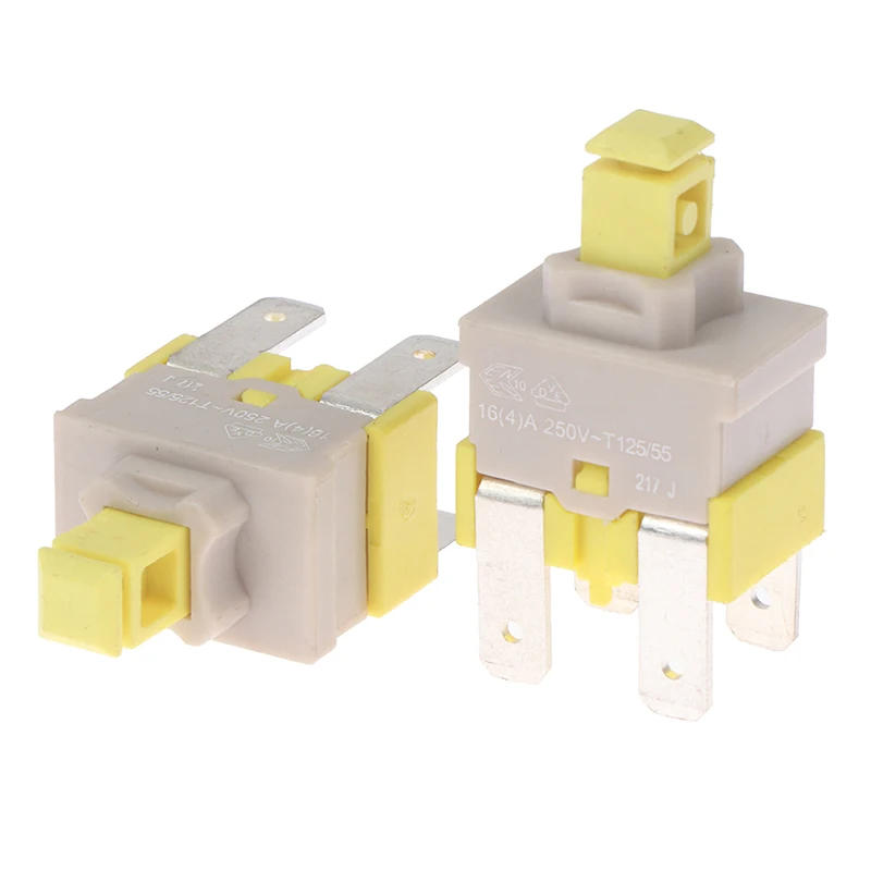 Description Picture 3 of item〔YY32〕PA512C Imported E-Switch Self-Locking Switch 4-pin Dishwasher Vacuum Cleaner Power Push Button Switch