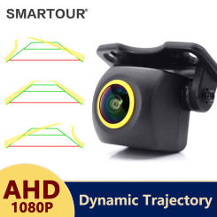 Smartour AHD 1080P Intelligent Dynamic Trajectory Tracks Car Rear View Camera Golden Fisheye Lens HD Reversing Backup Camera