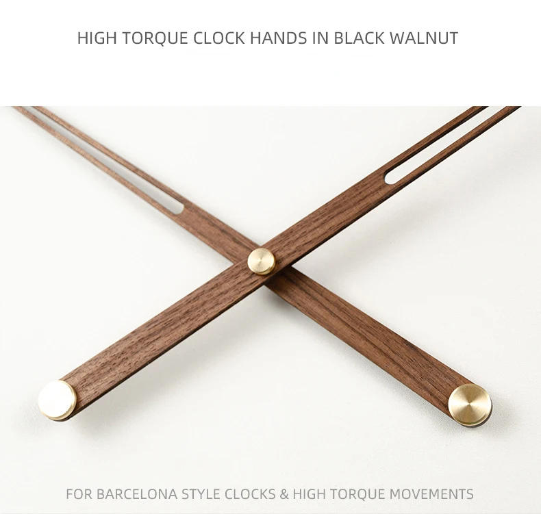 Description Picture 2 of itemSpain Wood Long Pointer Central Movement Black Walnut Diy Wall Clock Hands Huge Clock Hands Brass Large Torque Mechanism