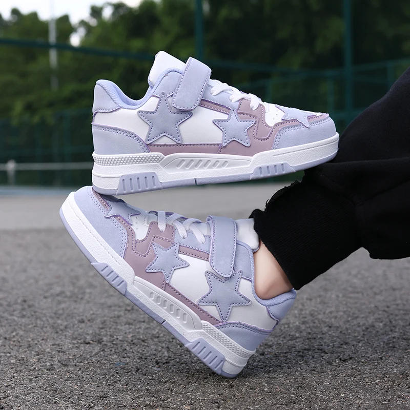 Description Picture 4 of itemChildrens Sneakers Casual 2024 Fashion Breathable Sports Shoes Waterproof Flat Walking Shoes Luxury Design Kids Skate Shoes