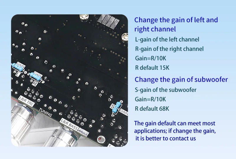 Description Picture 5 of itemAS21HPA Bluetooth Digital Sound Amplifier Board 2.1Channel Dual Channel Subwoofer 300W*2+600W TPA3255 High-Power Audio Amplifier