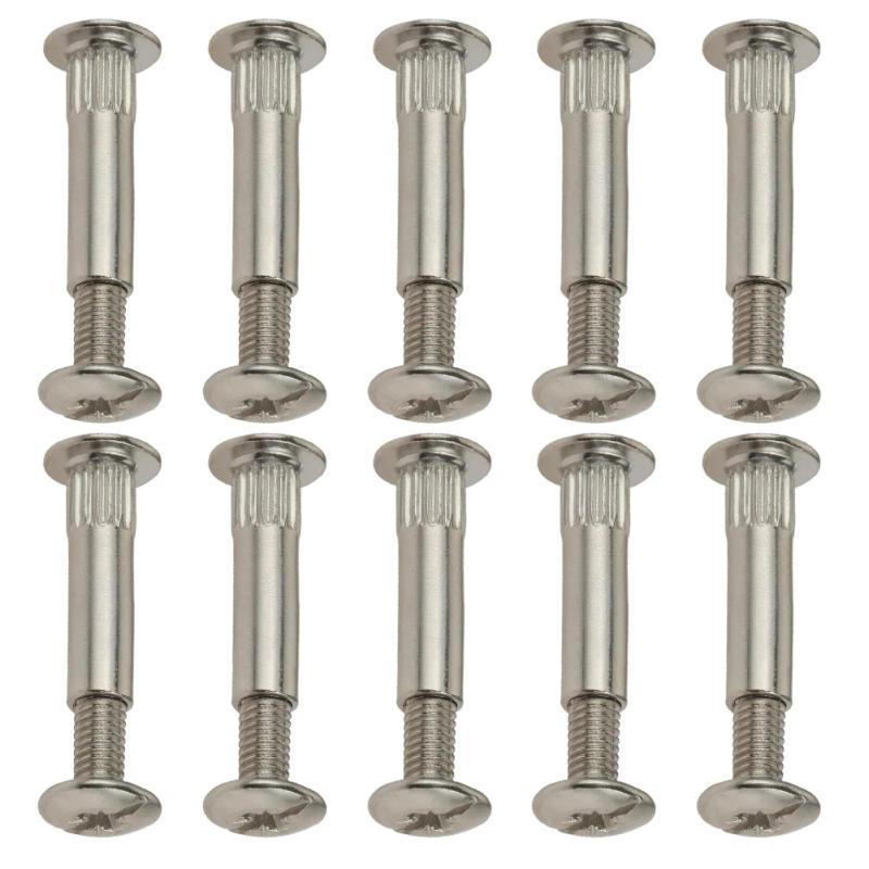 Description Picture 2 of item10Pcs M5/M8 Splint Nut Male-Female Snap Rivet Butt Screw Nut Furniture Cabinet Cross Lock Screw Bathroom Widgets