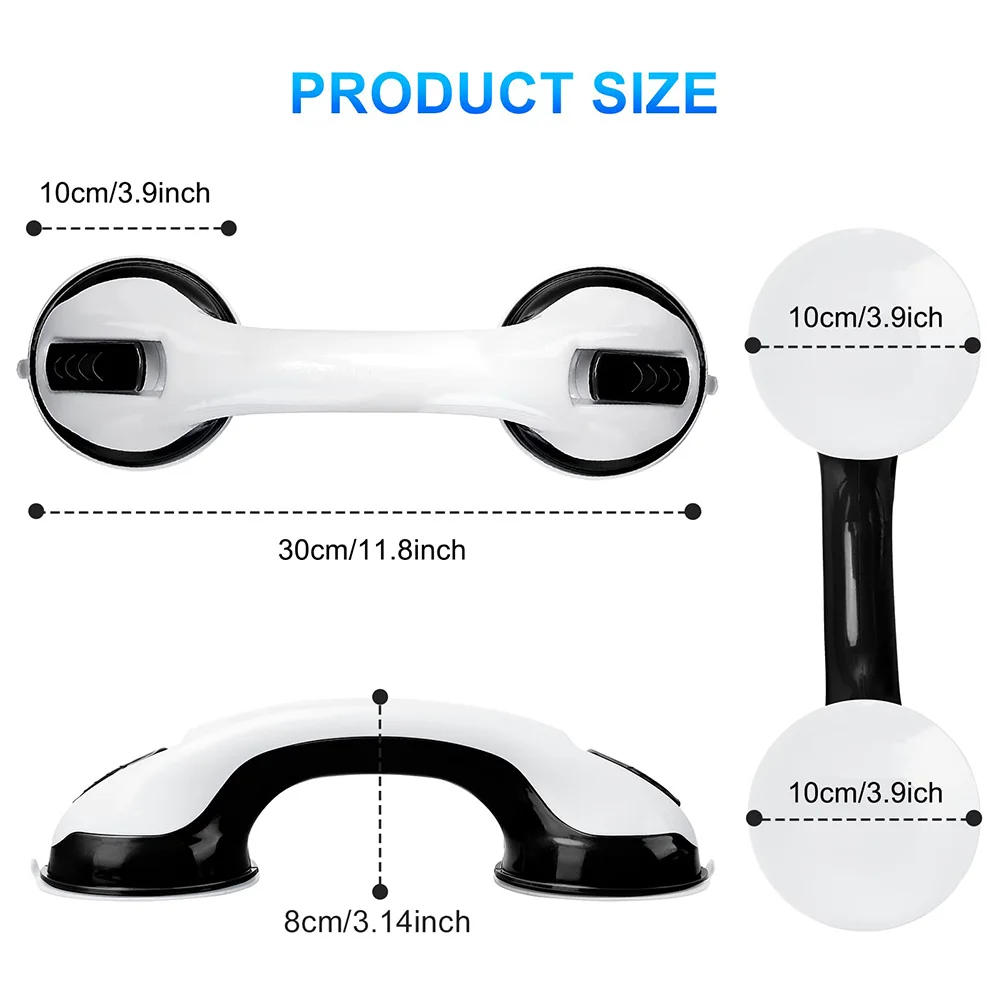 Description Picture 3 of itemGrab Bars for Shower (1/2Pack) Shower Bathroom Toilet Handrail Prevent Falls for Seniors Elderly Safety Vacuum Suction Cup