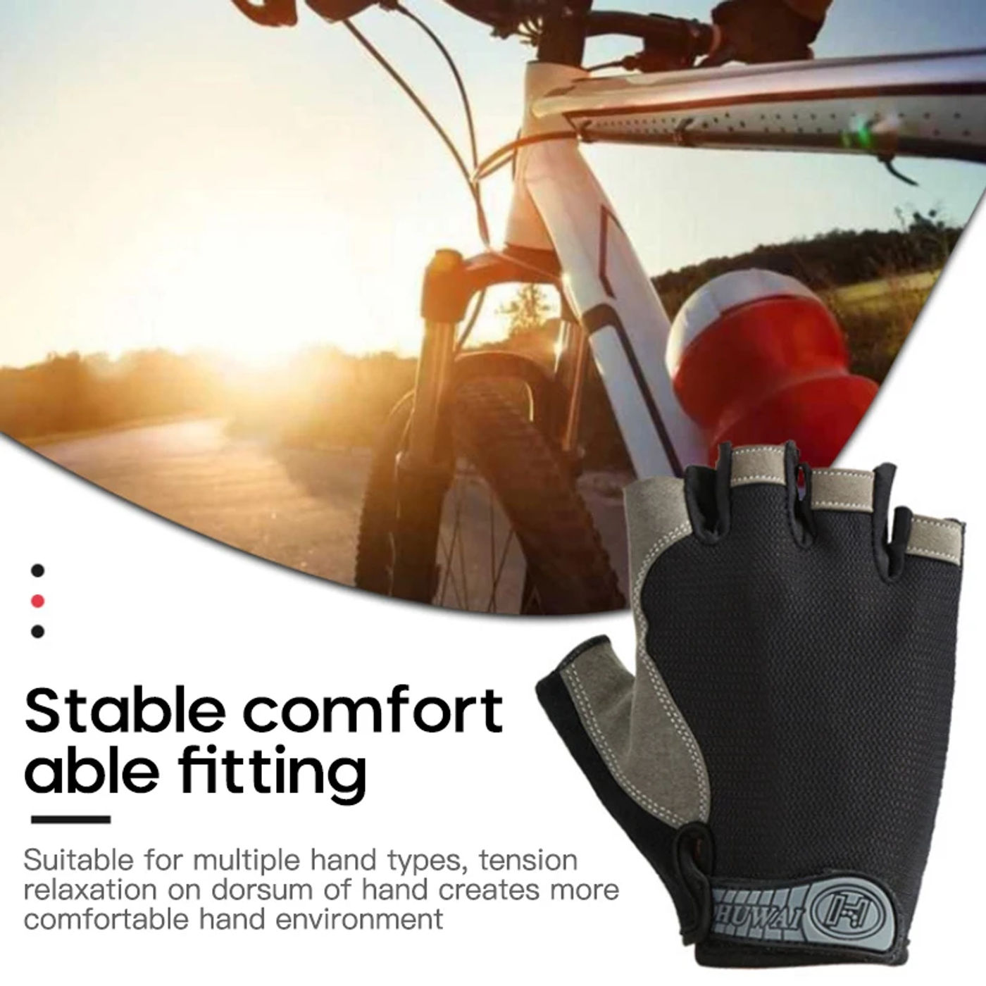 Description Picture 4 of itemCycling Half-finger Gloves Breathable Non-slip Fingerless Sport Gloves Bicycle Gloves Unisex Tactical Gloves Cycling Equipment