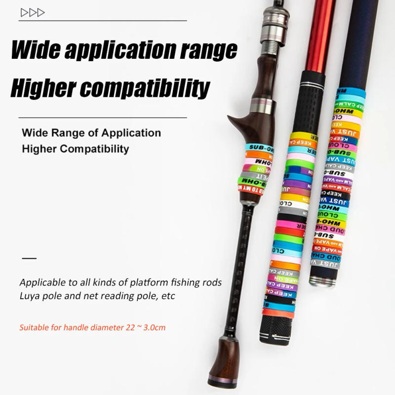Description Picture 6 of item20Pcs Silicone Fishing Rod Protective Sleeve Fishing Rod Grip Protective Cover Anti Slip Rubber Ring Fishing Accessories