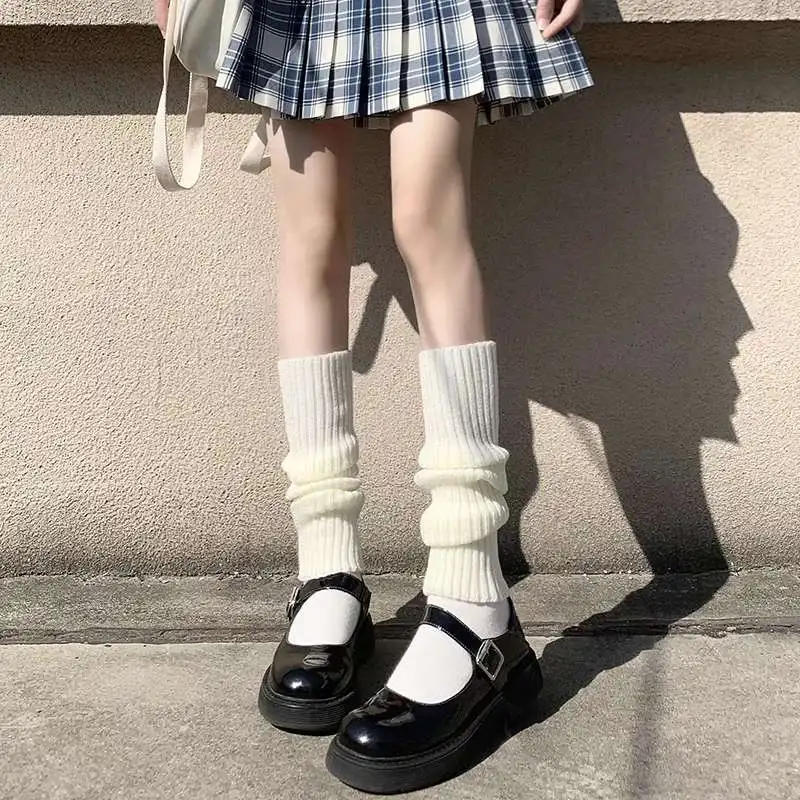 Description Picture 3 of itemLolita Leg Warmers Women Long Socks Wool Knitted Foot Cover Arm Warmer Y2K Autumn Winter Crochet Heap Socks Boot Cuffs Stockings