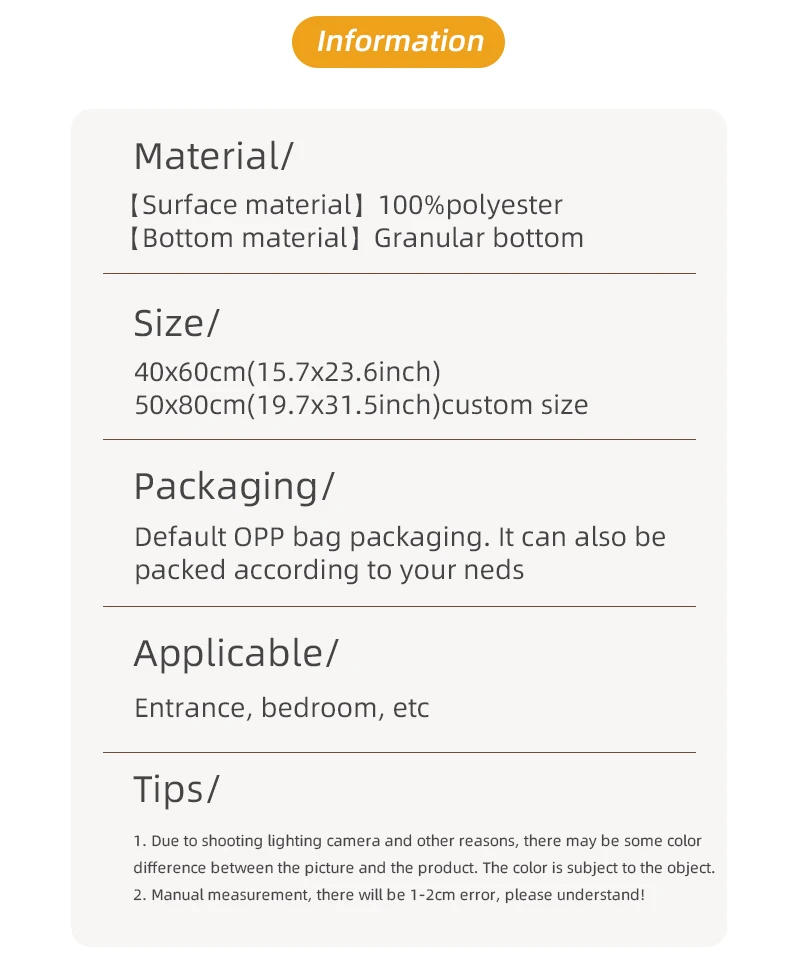 Description Picture 3 of itemStriped Bathroom Mat,Absorbent & Quick-drying Kitchen Floor Carpet,Non-slip & Super Soft Entry Doorway Floor Rug,For Bathroom Be