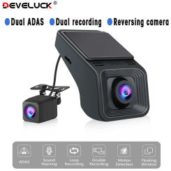 USB Car DVR Dual Recording ADAS Full AR HD Dash Cam with Reversing Camera for Android Car Player Navigation Head Unit TF Card