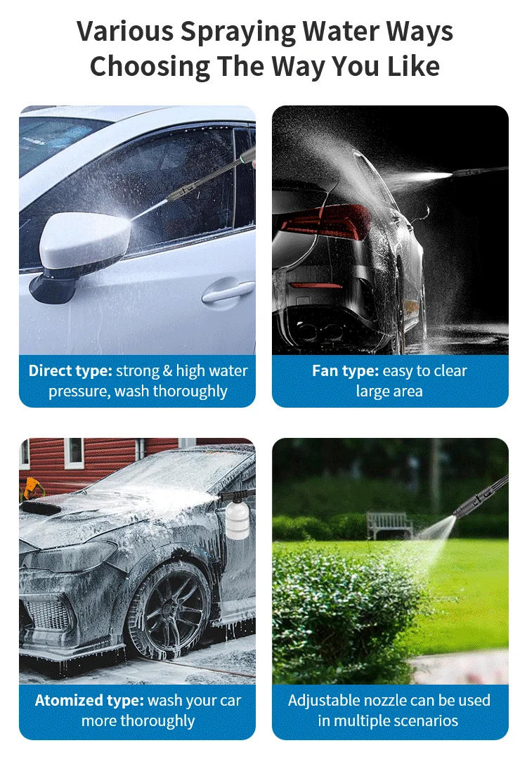 Description Picture 6 of itemPortable High Pressure Water Gun For Cleaning Car Wash Machine Automatic Garden Watering Hose Nozzle Sprinkler Foam Water Gun