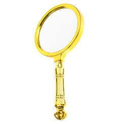 Handheld 90mm Gold Plated Magnifying Glass Childrens Glasses Handheld Magnifiers Elderly Reading Tools