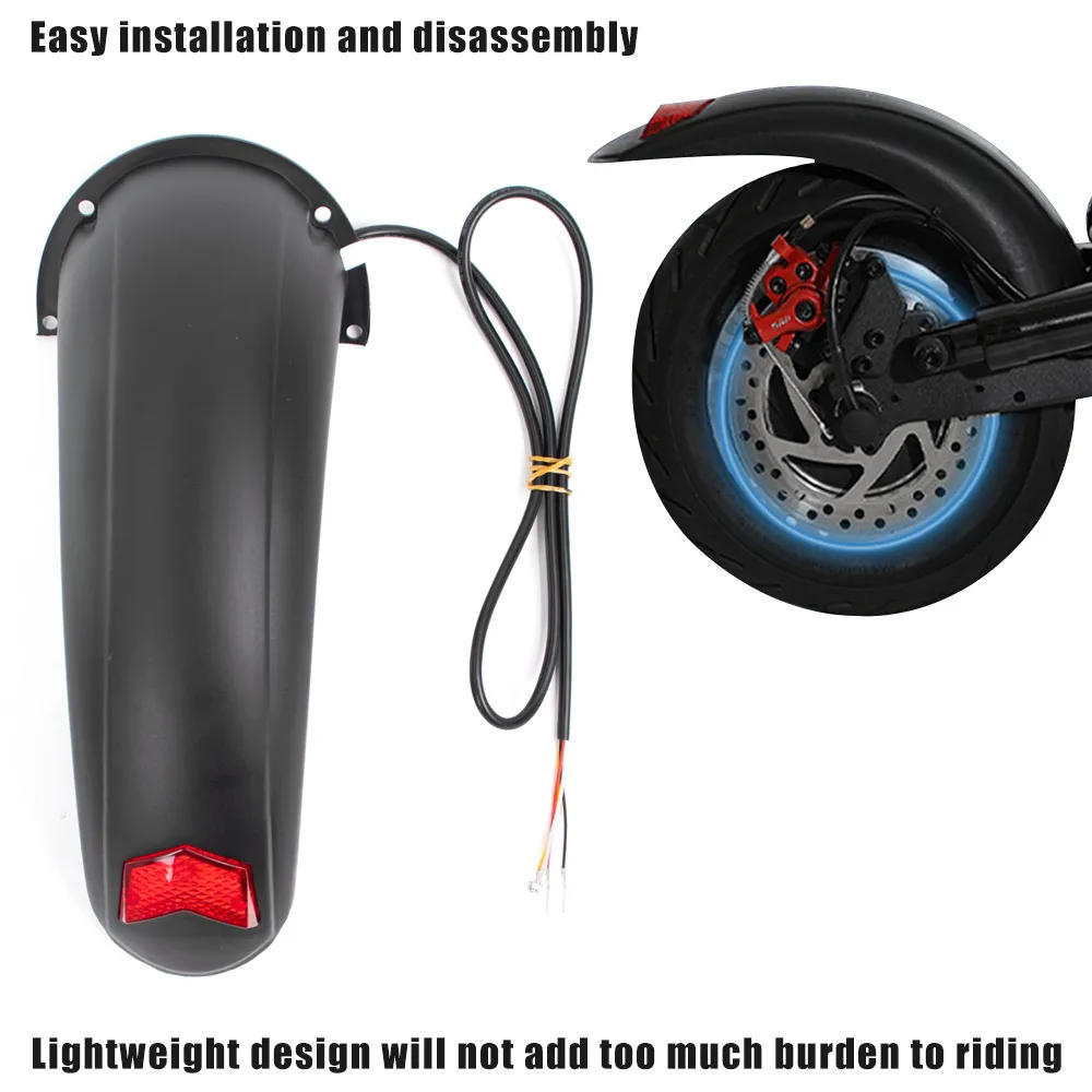 Description Picture 4 of itemScooter Fender with Taillight For 10 Inch Kugoo M4 Electric Scooter Rear Mud Guard Wings Support Protection Fast Shipping