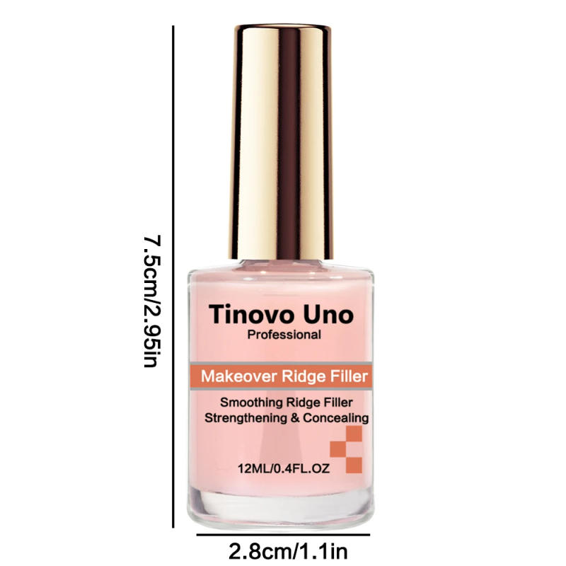 Description Picture 5 of itemTinovo Uno Nail Strengthener Makeover Ridge Filler Base Coat 12ML Healthy Pink Base Oil Nail Hardener Manicure Repair Thin Nails