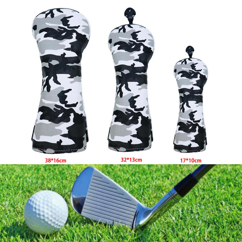 Description Picture 4 of itemDurable Camo Golf Wood Head Cover Driver Fairway Headcover Sleeve Protector