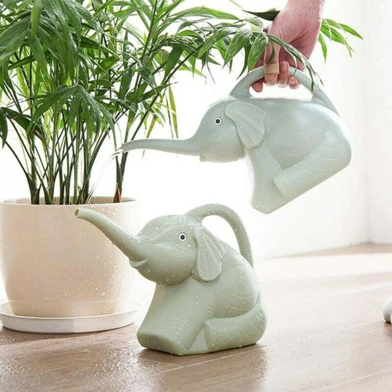 Description Picture 3 of itemLovely Elephant-Shaped Plastic Watering Can for Plants - Essential Outdoor Irrigation Tool and Gardening Equipment - Cute Additi