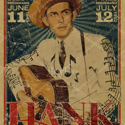 iJoyDo Hank Williams Country Music Retro Tin Sign Metal Sign Vintage Plaque Metal Plate Signage Metal Poster Wall Decor for Men&