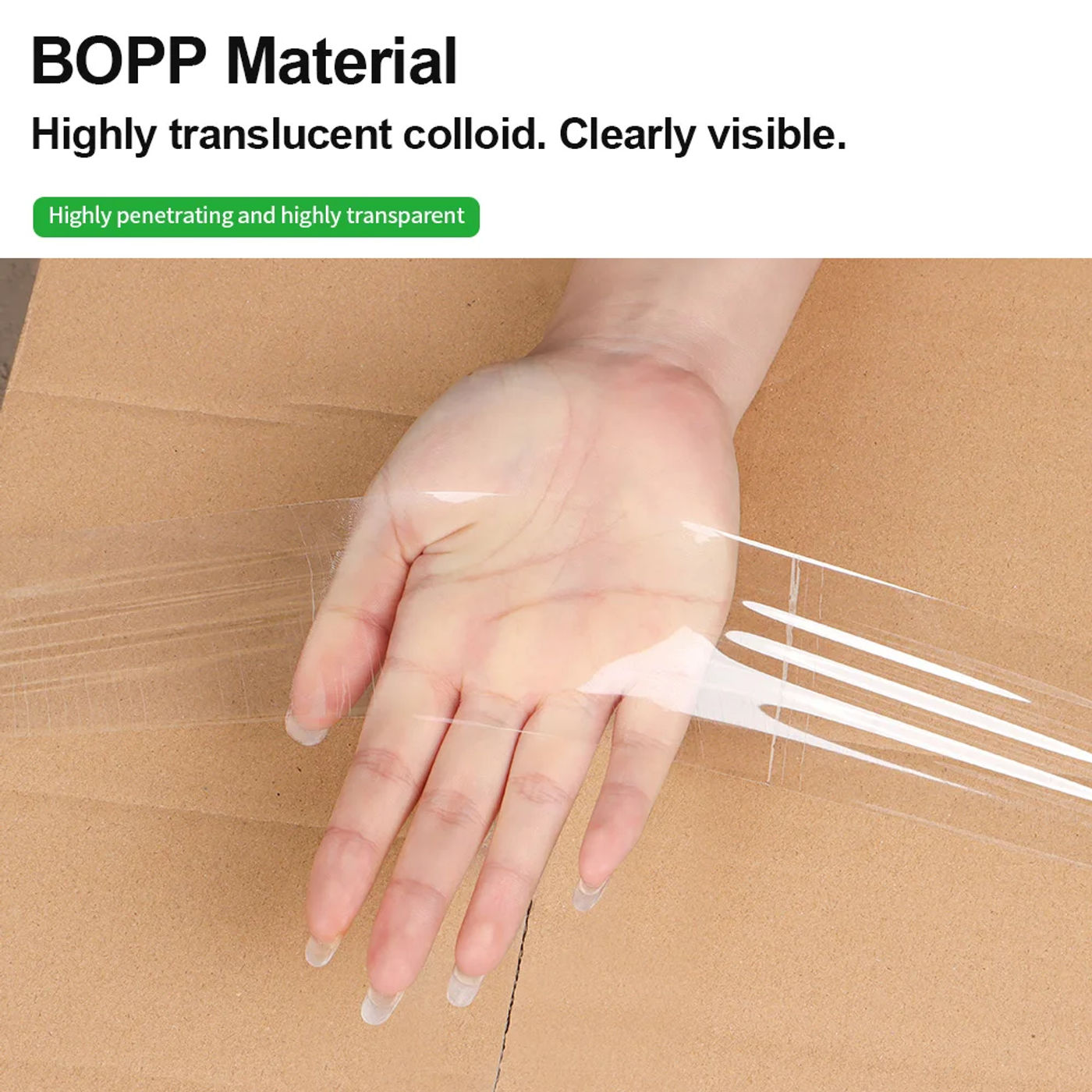 Description Picture 3 of itemTransparent Sealing Tape White High Viscosity Packaging Express Logistics Workshop Home Strong Home Office