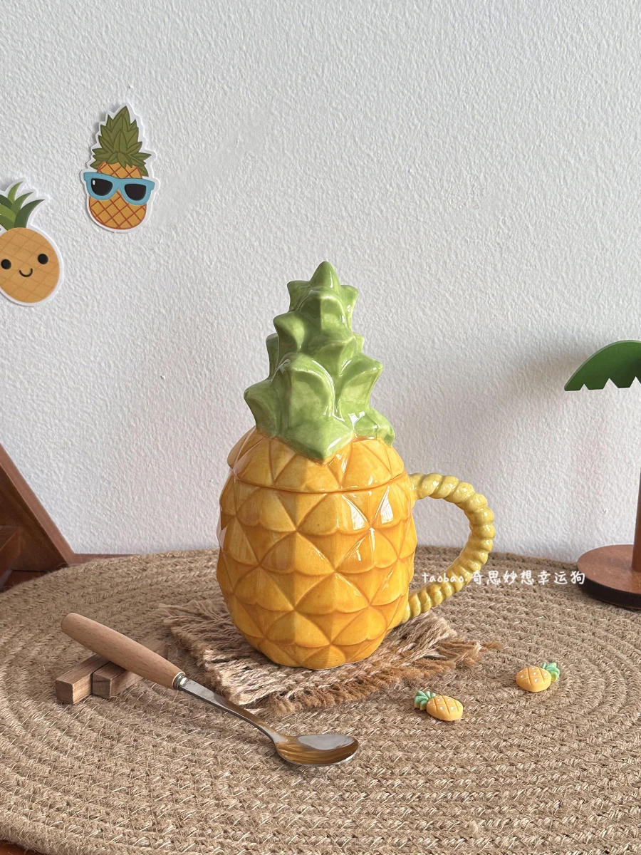 Description Picture 5 of itemLids Creative Coffee Cup Ceramic Latte Art Portable Espresso Coffee Cup Mug Bubble Tea Caneca Ceramica House Accessories