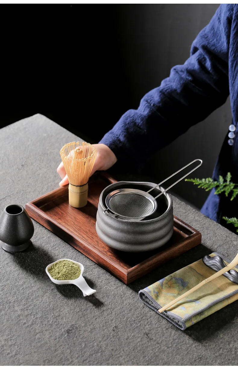 Description Picture 6 of item7Pcs Japanese Matcha Teaware Set Tea Brush Stand Matcha Brush Sets Song Dynasty Tea Making Tools Tea Room Leisure Gadgets New