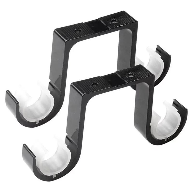 Description Picture 6 of item2pcs/set Aluminum Double Curtain Rod Brackets Durable Thicken Window Hardware Hook Hanger Supporter Home Decor Accessories