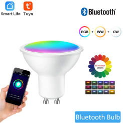GU10 Bluetooth Lamp Tuya Smart Bulb RGB 220V RGB Led Light Bulbs Smart Led Bulb 9W Dimmable Spotlight For Room Home Decor