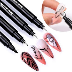 Nail Art Paintbrush With Ultra-fine Drawing Lines Edges Quick Drying Waterproof Acrylic Marker Pen Graffiti Pen Nail Tools