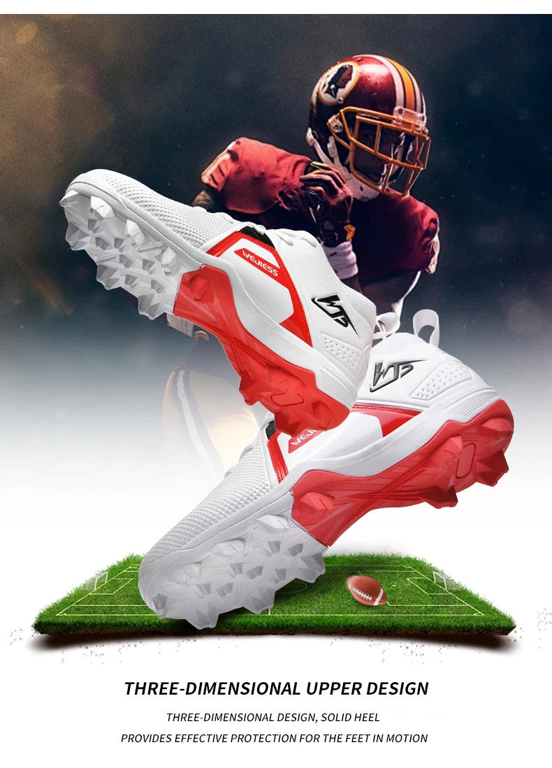 Description Picture 3 of itemAmerican Football Shoes Men Professional Fast Soccer Sneakers Outdoor Anti Skid Mens Rugby Cleats Non Slip Male Baseball Boots