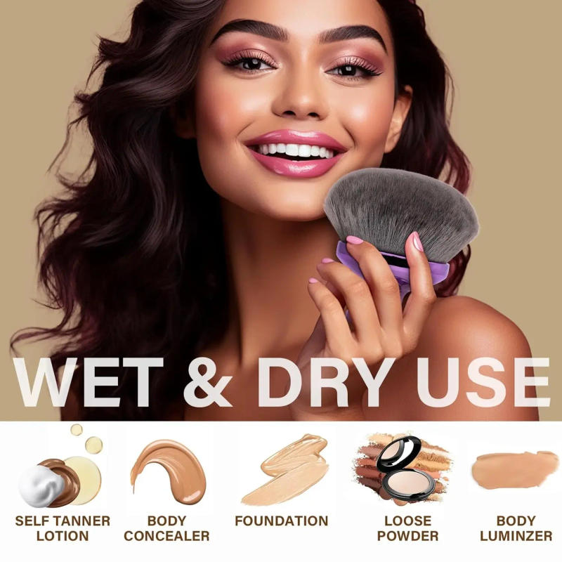 Description Picture 5 of itemExtra Large Body Makeup Brush for Self Tanner, Leg Makeup Bronzer Oval-shaped Flawless Kabuki Brush Kabuki Foundation Brush