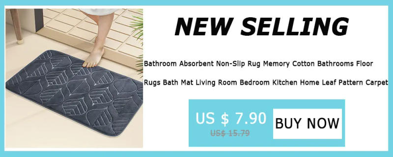 Description Picture 2 of itemBathroom Absorbent Carpet Non-Slip Bath Mat Soft Machine-Washable Doormat for Toilet Absorbent Rug Beside Bathtub Wash Basin