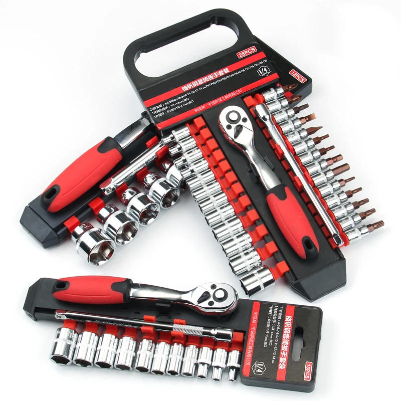 Description Picture 2 of itemRatchet Wrench Sleeve Kit Car Repair Tools Hand Tool Multiple Sockets Portable DIY Auto Repair Tools