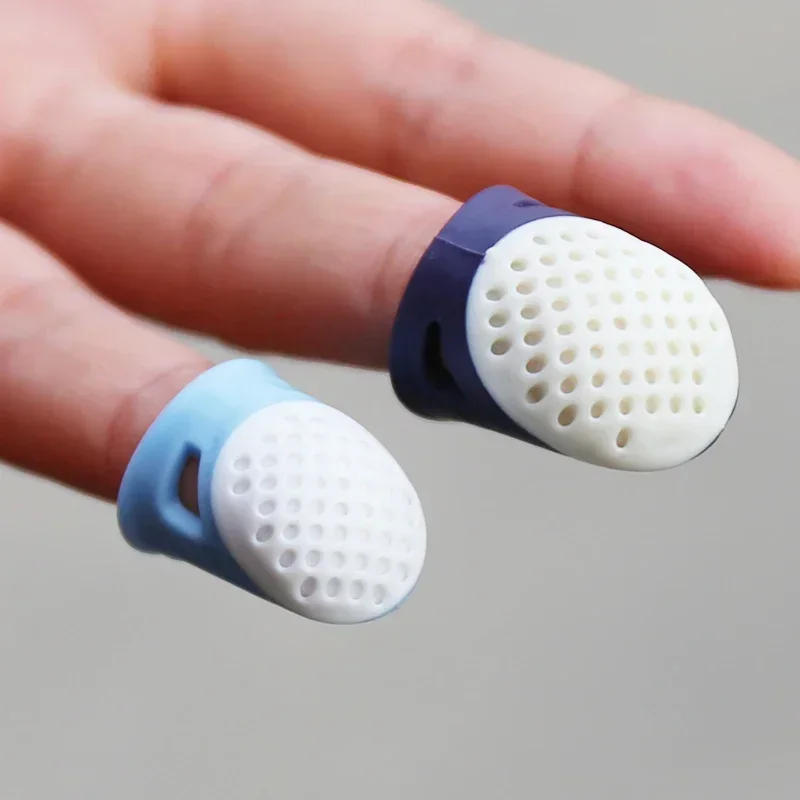 Description Picture 5 of item8/1PCS Thimbles Anti-slip Finger Cover Silicone Sewing Finger Tips Hollowed Protector Sleeve DIY Hand Cross-stitch Sewing Tools