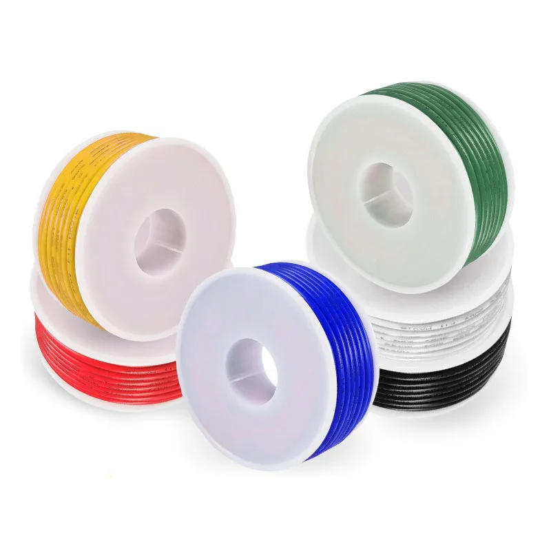 Description Picture 5 of item6 Rolls 6 Colors Mix Kit UL1007 PVC DIY Stranded Electrical Wire Tinned Pure Copper Cable Line 30-16 AWG PCB Wire