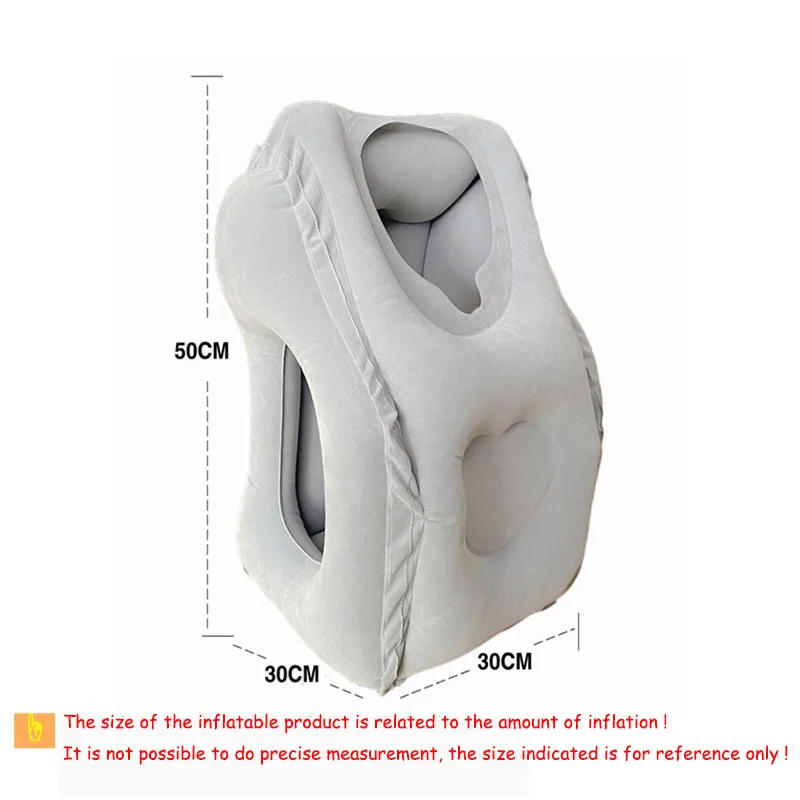 Description Picture 2 of itemNew Pattern Inflatable Travel Pillow Portable Chin Support Neck Pillow for Airplane Car Bus Train Office Nap Rest Support Pillow