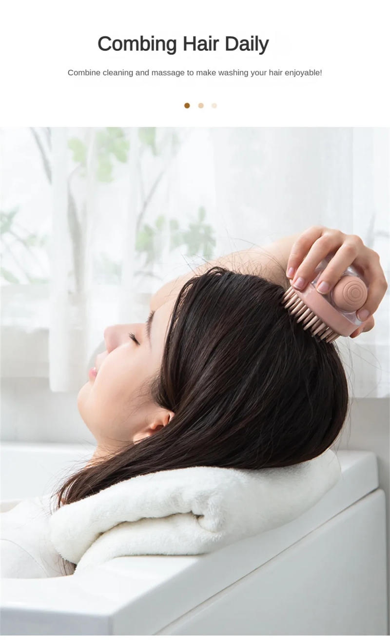 Description Picture 5 of item2/4/6PCS Manual Head Scalp Care Massage Shampoo Brush Slimming Comb Cleaning Shower Bath Exfoliate Remove Dandruff Promote Hair