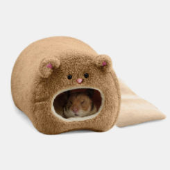 Cute Bear Hamster Soft Warm Bed Rat Hammock Pig Squirrel Cave Winter Sleeping Nest Pet Toy Ferret Rat Small Pets Bed Cage