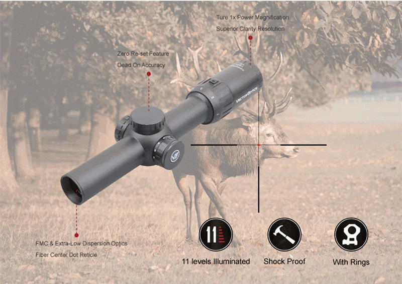 Description Picture 4 of itemVector Optics Constantine 1-6x24 SFP LPVO Riflescope With Fiber Dot Reticle Used Under Strongest Sunlight For Hunting