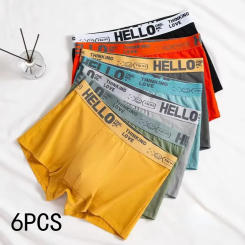 6Pcs Mens Underwear Men Cotton Underpants Male Pure Men Panties Shorts Breathable Boxer Shorts Comfortable soft Plus size