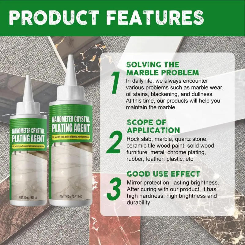 Description Picture 5 of itemStone Crystal Plating Agent Marble Polishing Nano Crystal Liquid To Repair And Brightening Tiles Restoration Agent For Kitchen