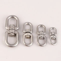 Universal 304 Stainless Steel 8 Ring Hook Durable Eye Connectors Carabiner Clasp Marine Anchor Swivel Connecting Accessory