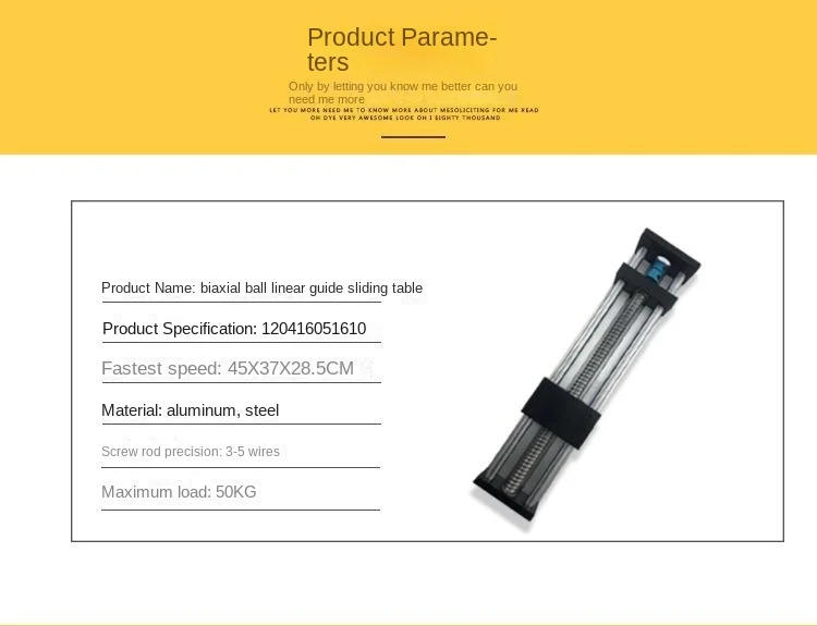 Description Picture 4 of itemDouble Optical Axis Ball Screw Sliding Table Precision Module without 42/57 Motor Cross Linear Guide Table